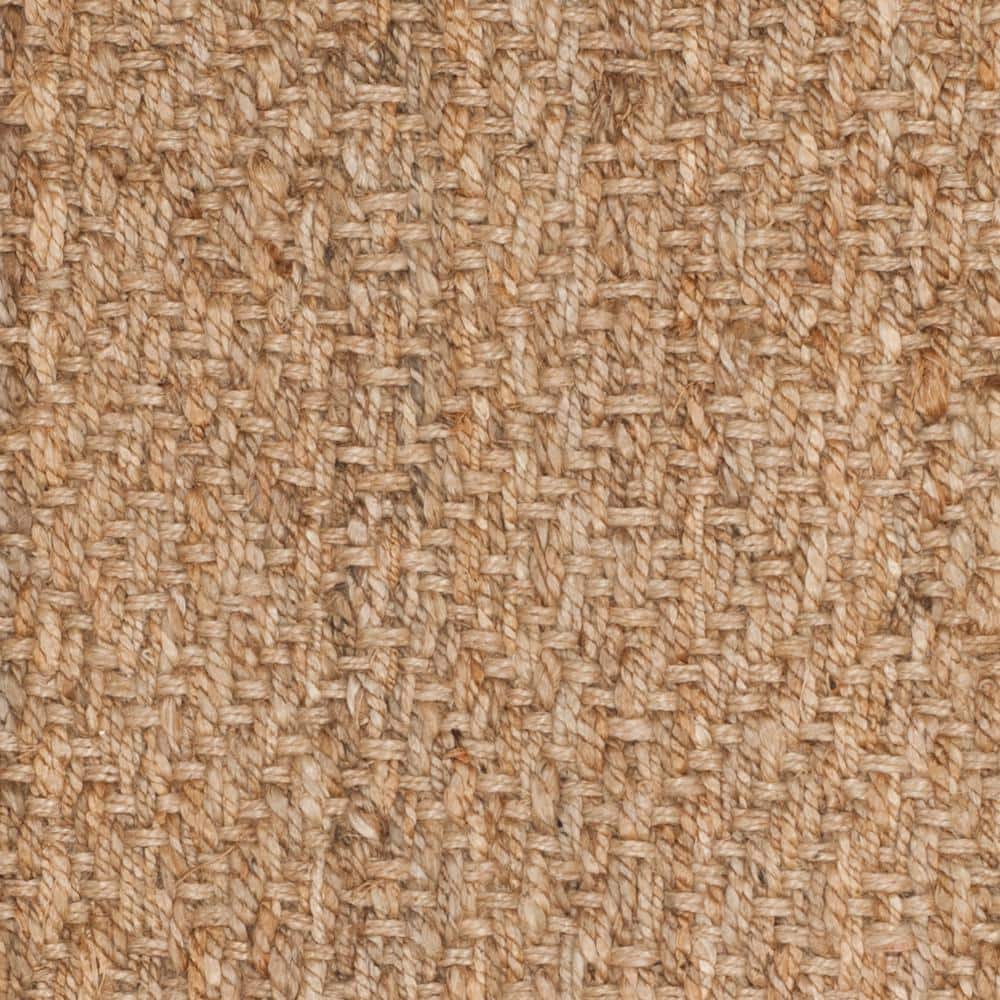 Natural Jute Hand-Knotted Geometric Area Rug 2'3" x 4'