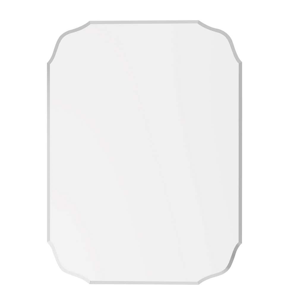 KOHROS Sierra 24 in. x 16 in. Oval Frameless Beveled Glass Vanity Mirror (Set of 2