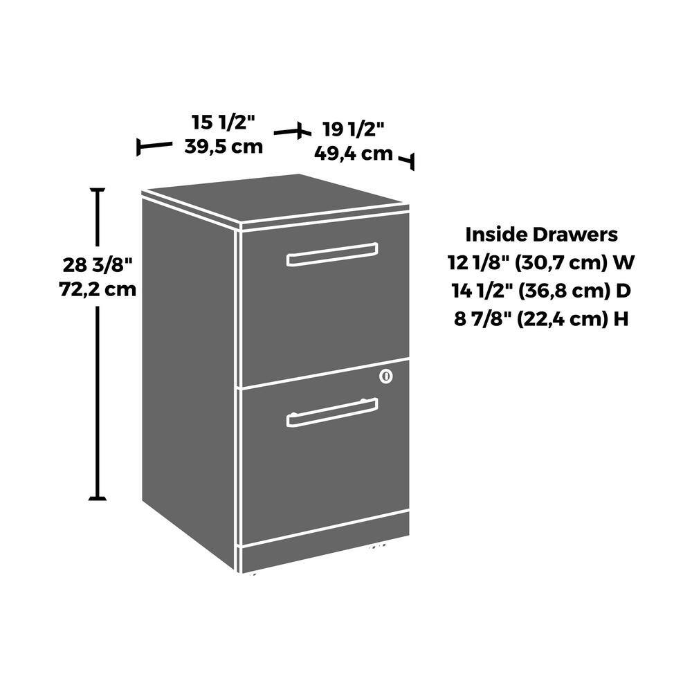 Hudson Elm 2-Drawer Lockable Mobile File Cabinet