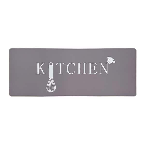 World Rug Gallery Kitchen Gray 18x30 Anti-Fatigue Standing Mat  1030GRAY18X30 - The Home Depot