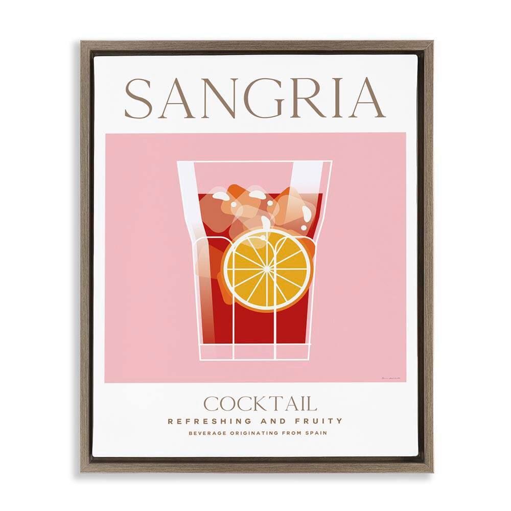 Chic Minimal Sangria by Omar Escalante Brown Floater Frame Food Graphic Art Print 31 in. x 25 in. price history on PriceWatchPro