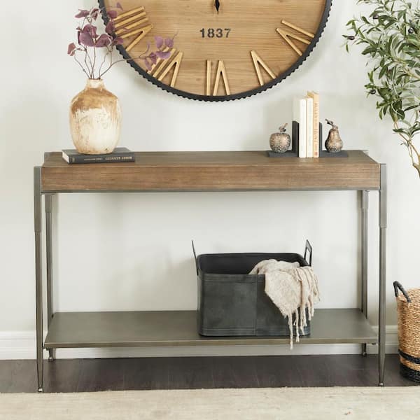 Grayson Lane Dark Brown Matte Fir 1-Drawer Accent Chest