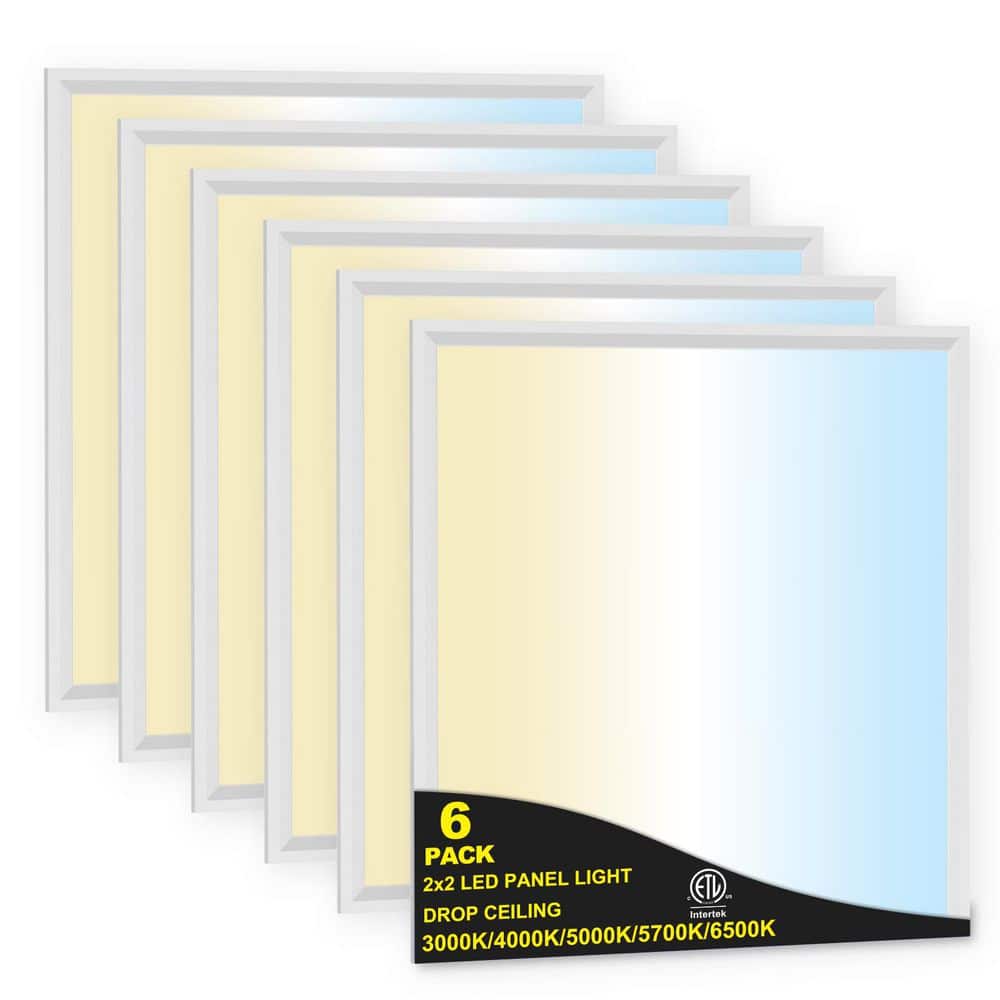 OL 291 201R LED照明 2700K　×　2セット AIKVSXER 2 ft. x 2 ft. 6500K Integrated LED Panel Light Drop