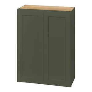 Avondale 27 in. W x 12 in. D x 36 in. H Ready to Assemble Plywood Shaker Wall Kitchen Cabinet in Fern Green