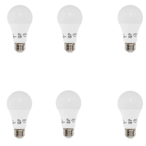 Unbranded 60W Equivalent Soft White (3000K) A19 LED Light Bulb (6-Pack)