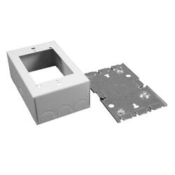 Legrand Wiremold 500 and 700 Series Metal Raceway 1-3/8 in. Deep 1-Gang Electrical Switch/Receptacle Box, White