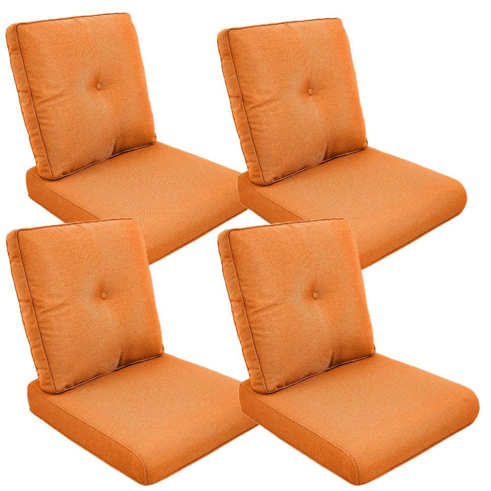 22 in. x 25 in. 8-Piece Deep Seating Outdoor Lounge Chair Replacement Cushion and Back Pillow in Orange price history on PriceWatchPro