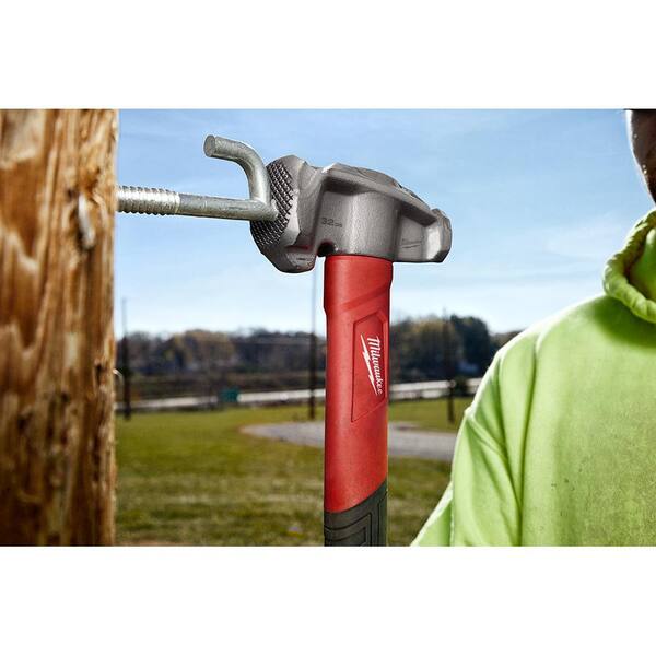 Milwaukee 36 oz. 4-in-1 Lineman's Hammer with Fixed Blade Hawkbill Knife