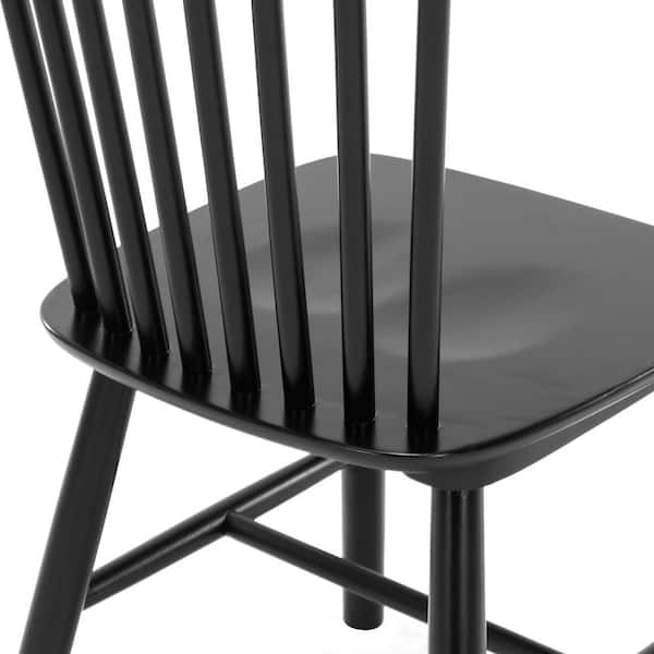 OrangeOne Windsor Black Solid Wood Dining Chairs for Kitchen and