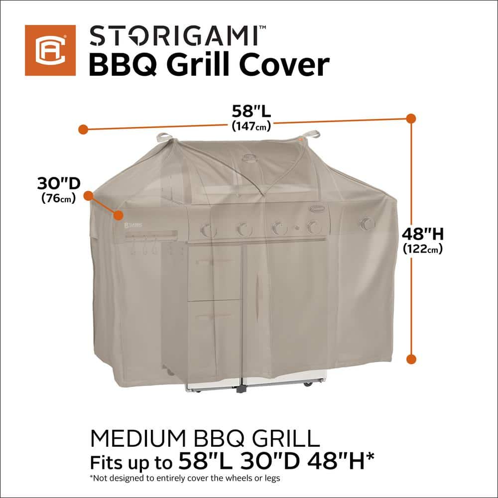 Storigami Easy Fold Water-Resistant Tan BBQ Grill Cover