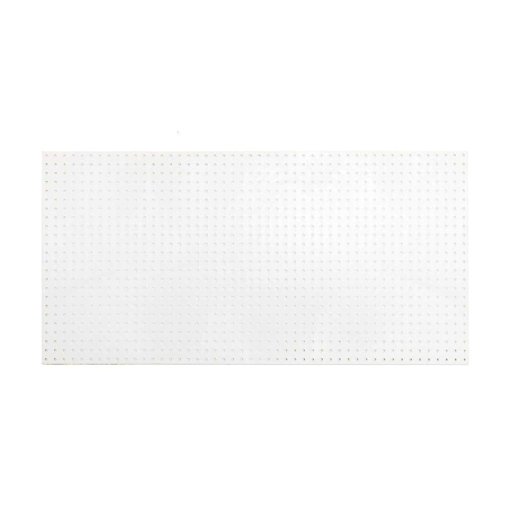 Handprint 1/4 in. x 2 ft. x 4 ft. White Plastic Pegboard Project Panel ...