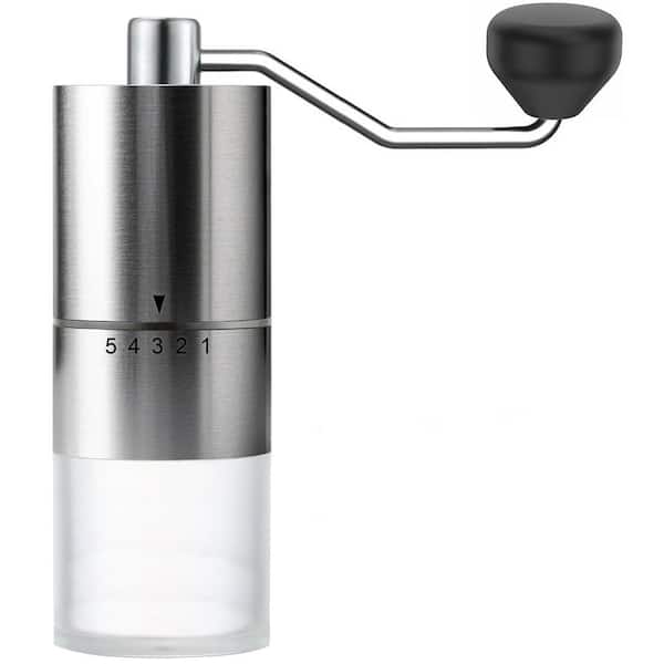 Manual Coffee Grinder Ceramic Burr 5 Adjustable Settings Precision Grinding for Espresso French Press Pour Over