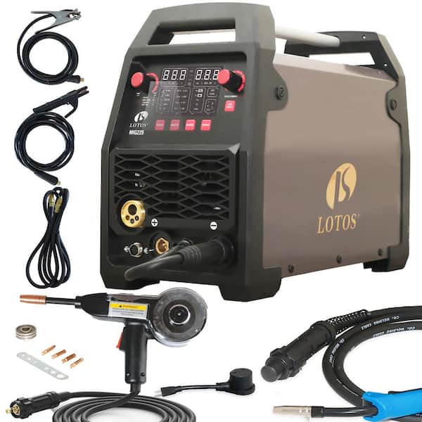 225 Amp 110V/220V 6-in-1 Electric Multi-Process Welder with Included Aluminum Spool Gun