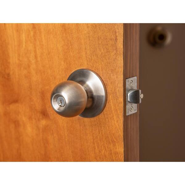 Orbit Satin Chrome Light Commercial Storeroom Door Knob