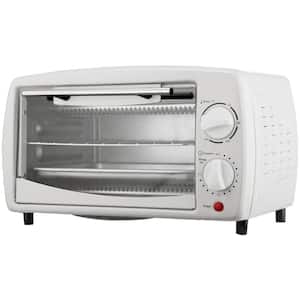 4-Slice White Toaster Oven