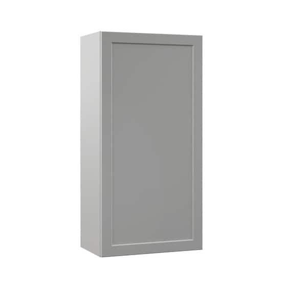 Hampton Bay Designer Series Melvern Assembled 21x42x12 in. Wall Kitchen Cabinet in Heron Gray