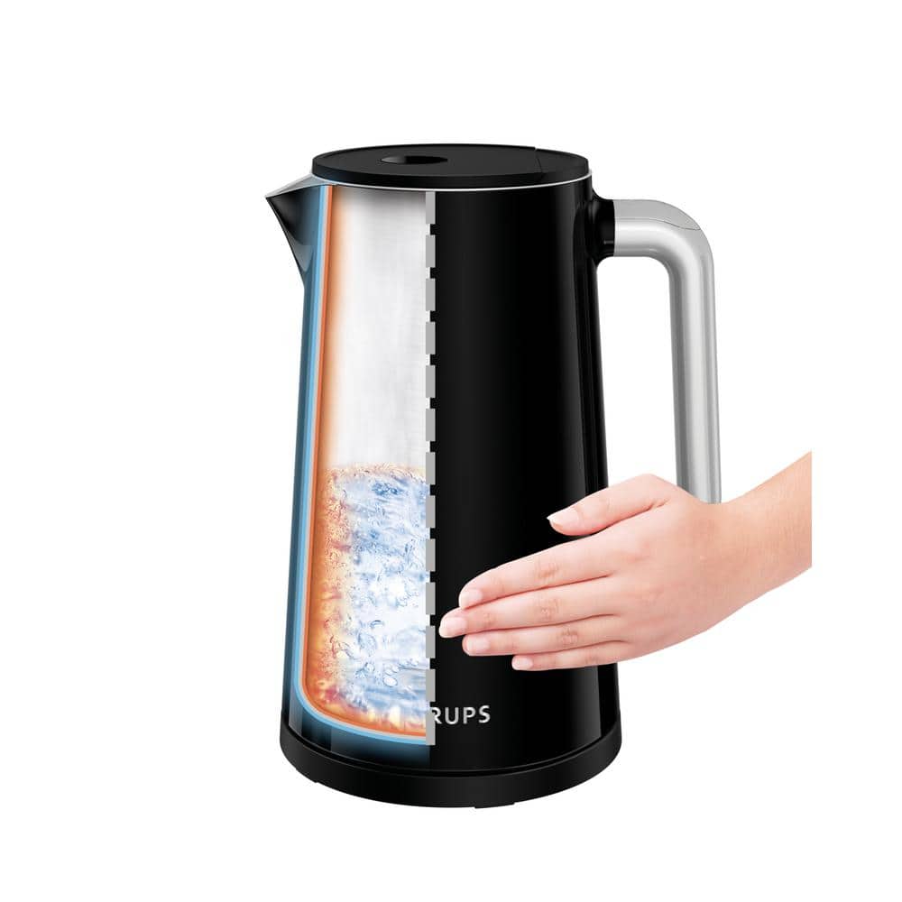 KRUPS Black Stainless Steel 1.7L Digital Electric Kettle