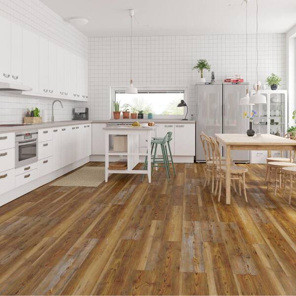 Hydrostop Escape Lagoon 20 MIL x 7.1 in. W x 48 in. L Waterproof Click Vinyl Plank Flooring (23.64 sq. ft./Case)