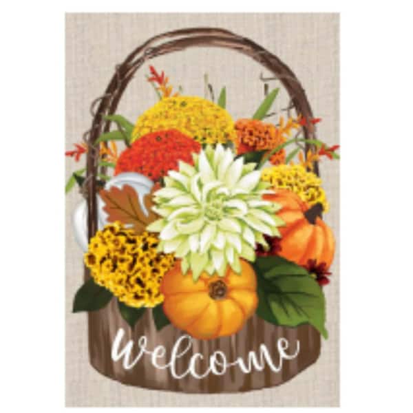 Meadow Creek 1 ft. x 1-1/2 ft. Fall Bouquet Basket Garden Flag