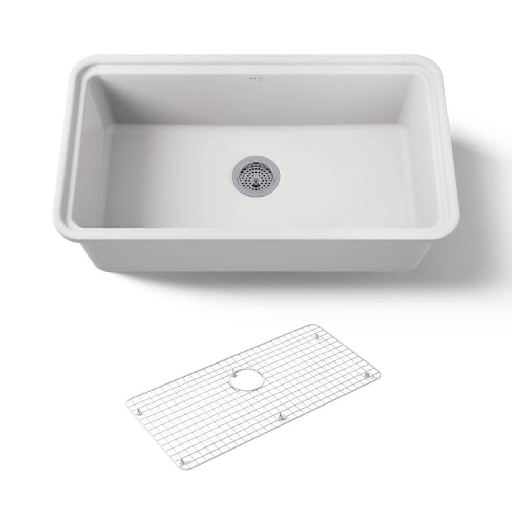 Audrine 33 In. Undermount Single Bowl Fireclay Kitchen Sink In White price history on PriceWatchPro