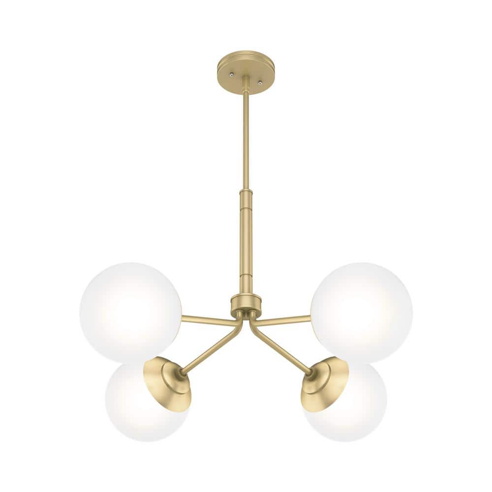 Hepburn 30" Modern Brass Sputnik Sphere Chandelier
