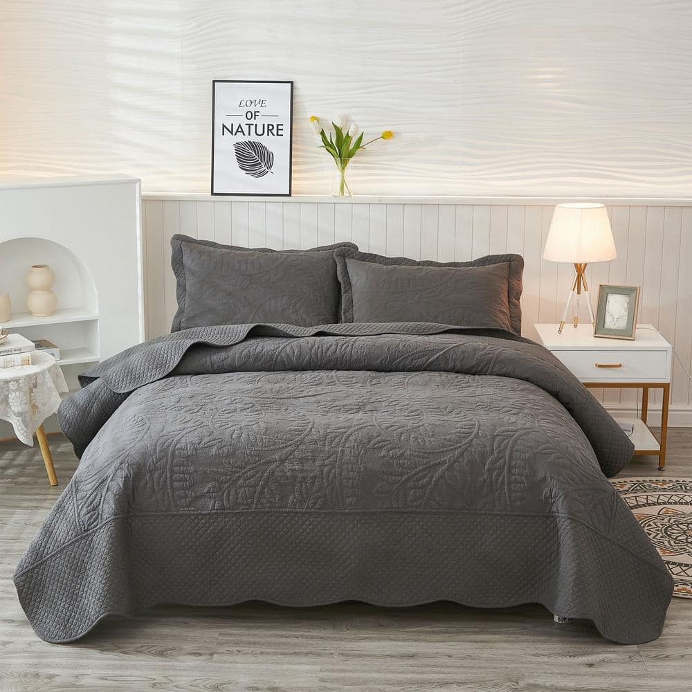 Grey blanket set sale