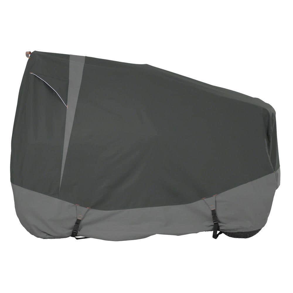 Heavy-Duty Gray and Black Lawn Tractor Cover