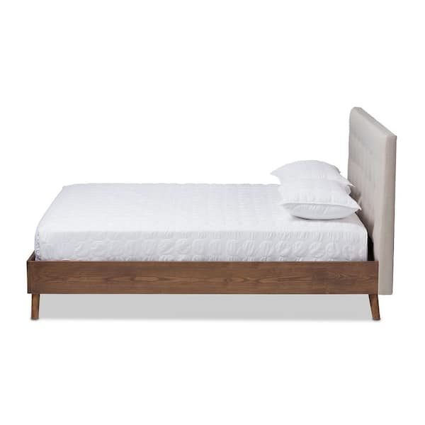 Alinia Light Beige King Platform Bed