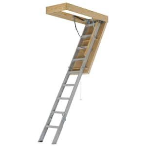 Pinnacle Series 8 ft. to 10 ft., 25.5 in. x 54 in. Insulated Aluminum Attic Ladder with 375 lbs. Maximum Load Capacity