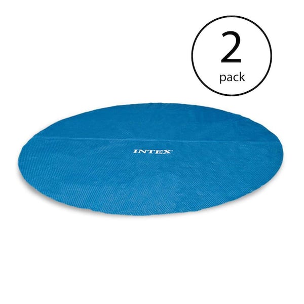 Intex 18 ft. Round Vinyl Solar Cover for Swimming Pools (2-Pack)