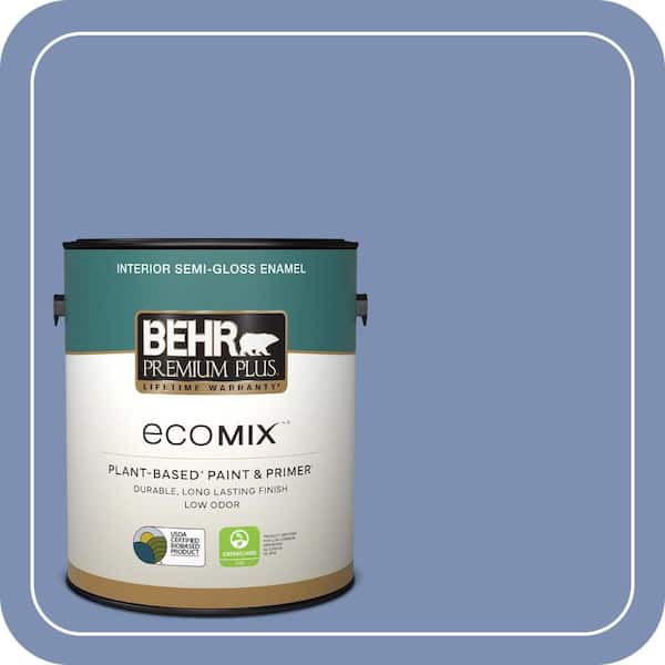 1 gal. #600D-5 Babbling Brook Semi-Gloss Enamel EcoMix Plant-Based Interior Paint & Primer