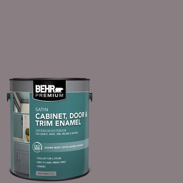 BEHR PREMIUM 1 gal. #N570-4 Classy Plum Satin Enamel Interior/Exterior Cabinet, Door & Trim Paint