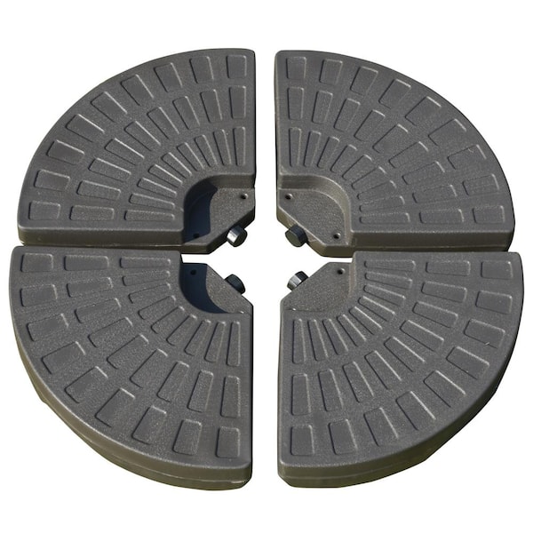 Outsunny 202 lbs. HDPE Plastic Cantilever Patio Umbrella Base in Grey