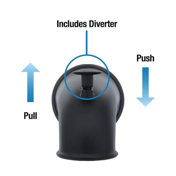 DANCO - 5-1/2 in. Decorative Tub Spout, Matte Black