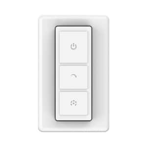 White Onesync Under Cabinet Wireless Remote Control Handheld with Mountable Plate, Batteries Included