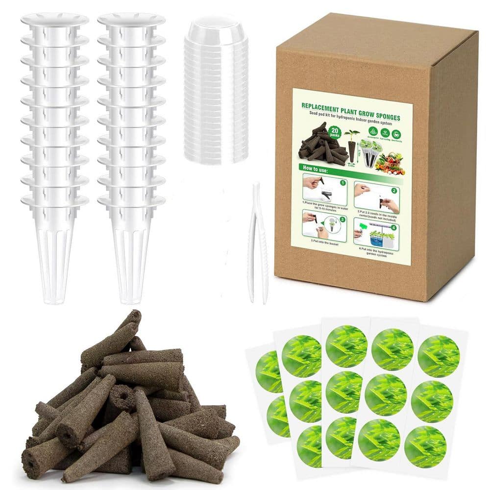 81  pieces Hydroponic Grow Pod Kit with Sponges Baskets Domes Labels Tweezers Compatible with Indoor Garden Systems price history on PriceWatchPro