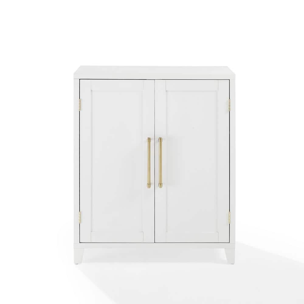 White Recessed Panel Stackable Kitchen Pantry Cabinet