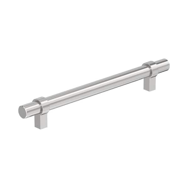 Amerock Central 6-5/16 in. (160mm) Modern Polished Chrome Bar Cabinet Pull