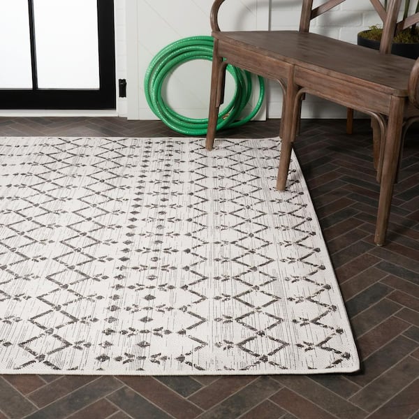JONATHAN Y Ourika Moroccan Geometric Textured Weave Cream