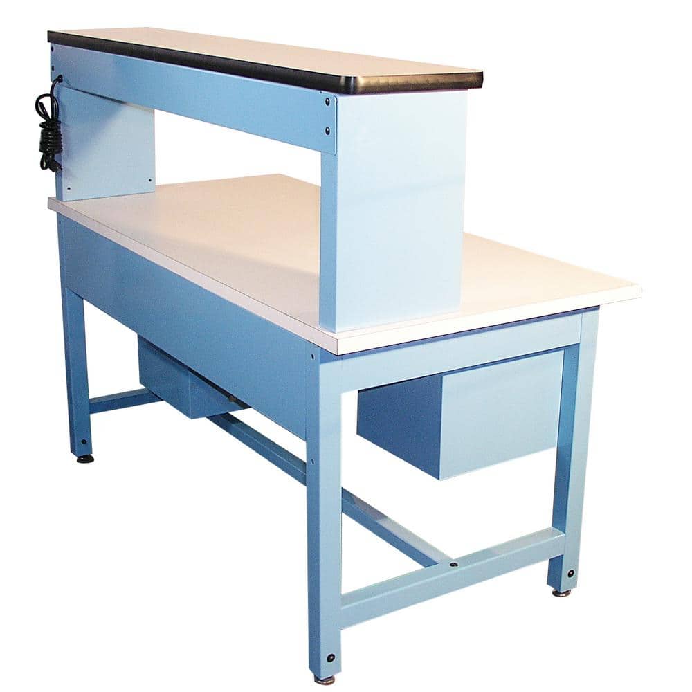 Industrial Blue 60" Wide Plastic Workbench with 2 Drawers