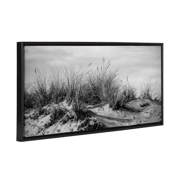 Sylvie "Point Reyes No 4 Black and White" by Crystal Lynn Collins Landscape Framed Art Print 18 in. x 40 in.