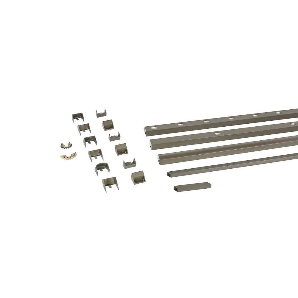 WESTBURY Riviera III 36 in. x 98 in. White Aluminum C33 Rail Section ...