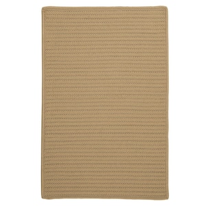 Simply Home Cuban Sand 2 ft. x 4 ft. Solid Indoor/Outdoor Area Rug