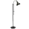 Merra 65 in. Adjustable Aged Bronze Industrial Floor Lamp with Metal ...