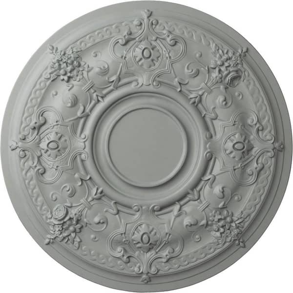 Ekena Millwork 29-1/4" x 2" Darnay Urethane Ceiling Medallion (Fits Canopies up to 7-1/4"), Primed White