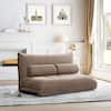 ANBAZAR 43.3 in. Armless Polyester Upholstered Rectangle Sofa, Adjustable  Folding Futon Sofa Bed with 2-Pillows, Beige GJ-219-B - The Home Depot