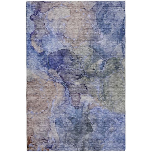 Dream Shag Premium Machine Washable Abstract ADS689 Coral 3 ft. x 5 ft. Area Rug
