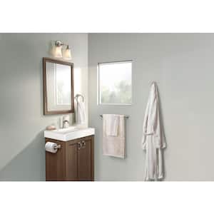 Wellton 4-Piece Bath Hardware Set with 18 in. Towel Bar, Paper Holder, Towel Ring and Robe Hook in Brushed Nickel