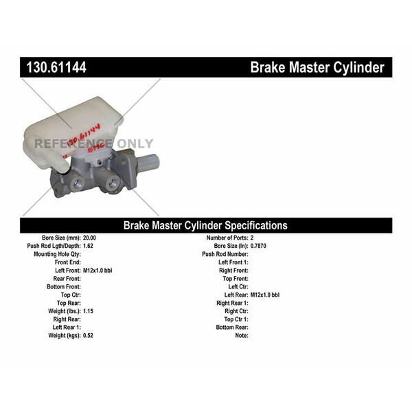 Centric Parts Premium Master Cylinder - Preferred