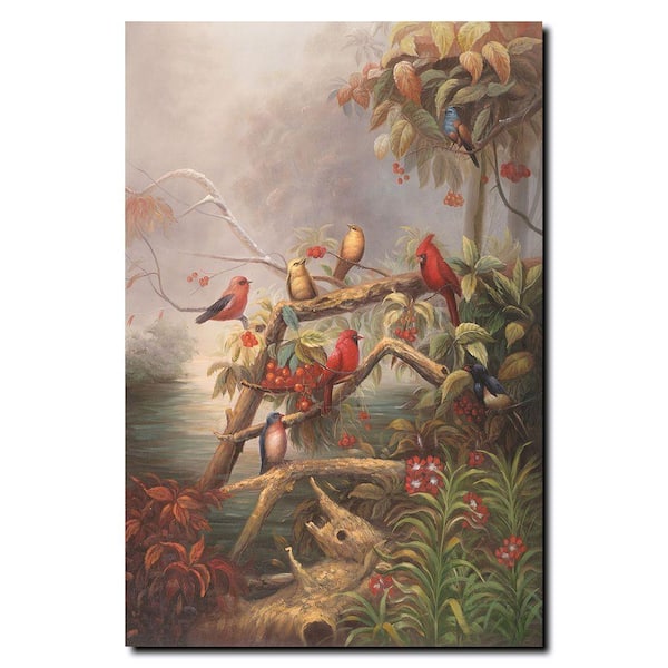 Trademark Fine Art 24 in. x 32 in. Birds Canvas Art